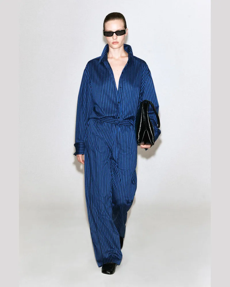 COS Gestreifte Hose Mit Kordelzugbund Blau