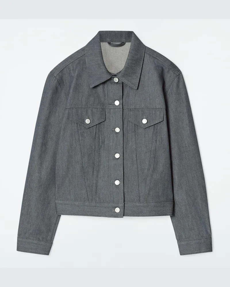 COS Oversized-Jacke Aus Raw Denim Grau