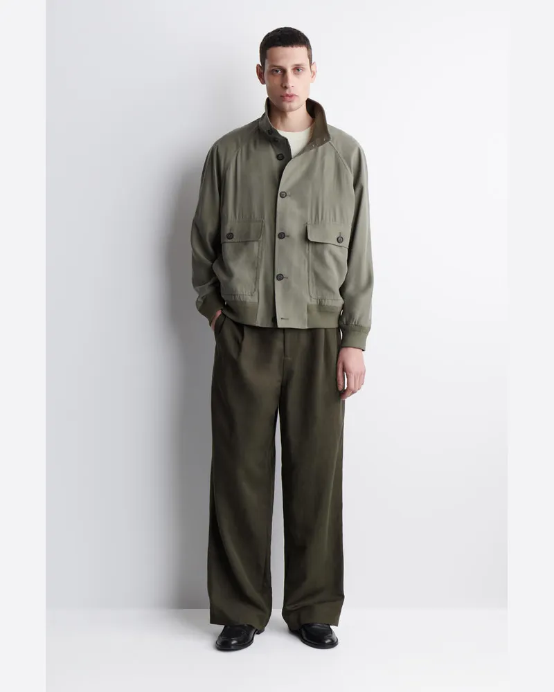 COS Blousonjacke Aus Twill Mit Stehkragen Grün