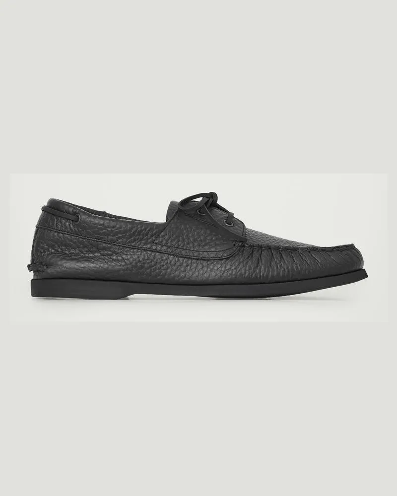 COS Bootsschuhe Aus Genarbtem Leder Schwarz