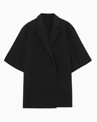 COS Blazer Aus Seide Mit Kurzen Ärmeln Schwarz