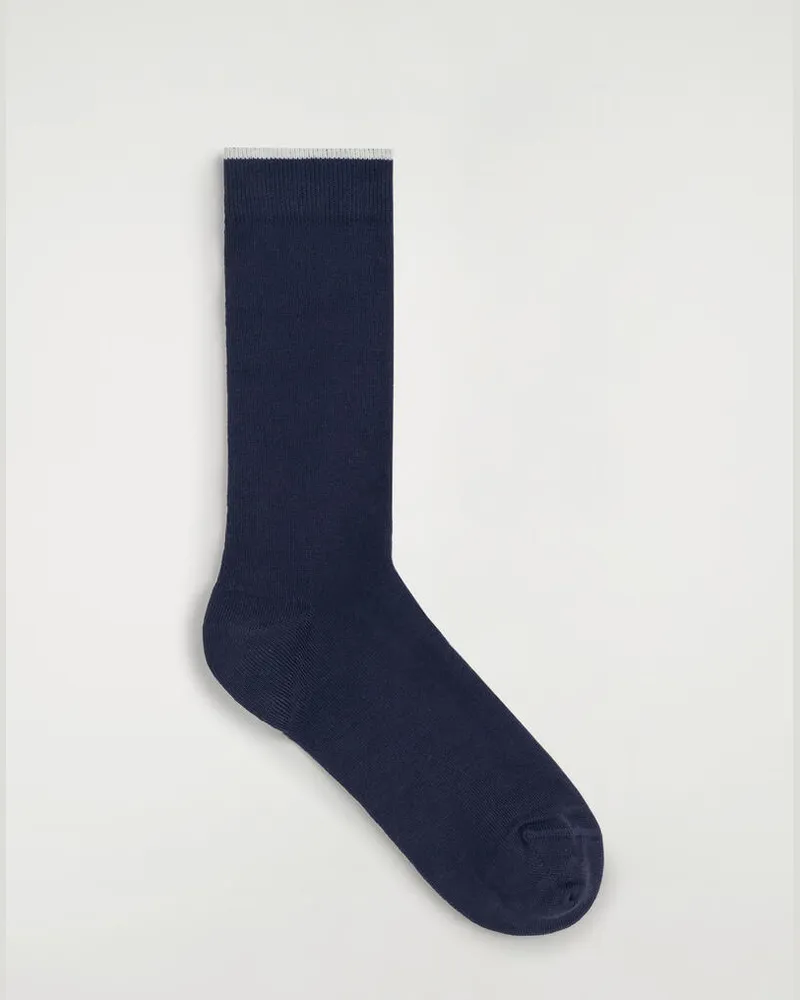 COS Baumwollsocken Mit Kontrastpartie Blau