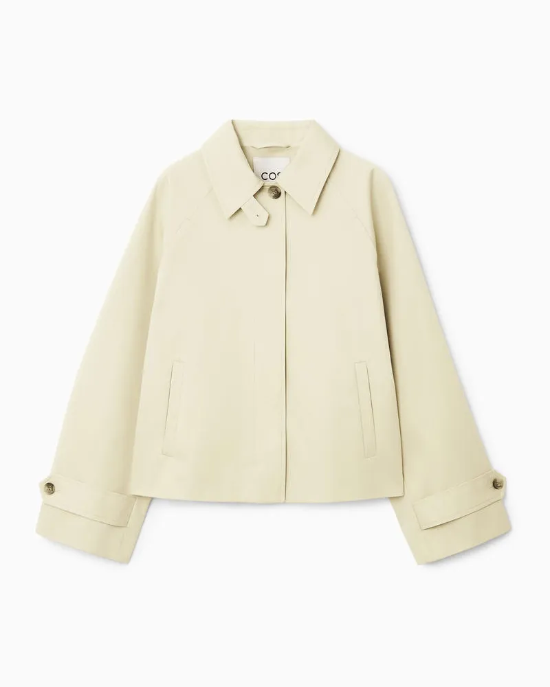 COS Kurzer Trenchcoat Aus Twill Beige