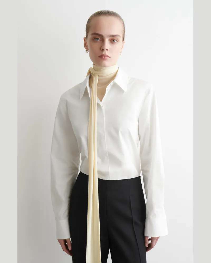 COS Elegantes Baumwollhemd Weiß