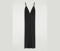 Maxikleid Mit V-Ausschnitt Und Raffungen