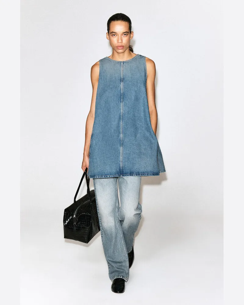 COS Minikleid Aus Denim In A-Linie Blau