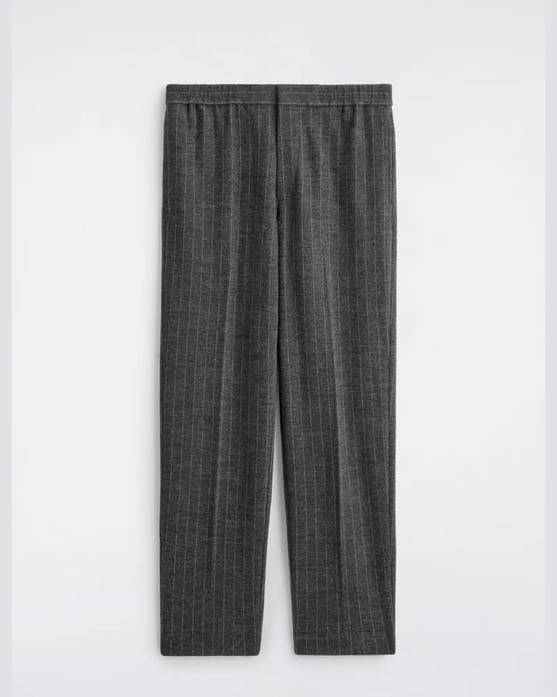 COS Hose Mit Elastischem Bund Und Nadelstreifen Grau