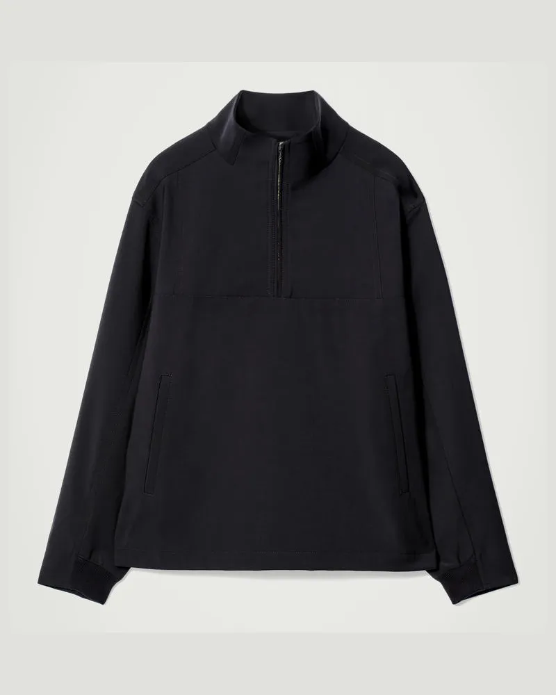 COS Doubleface-Wolljacke Mit Kurzem Reissverschluss Blau