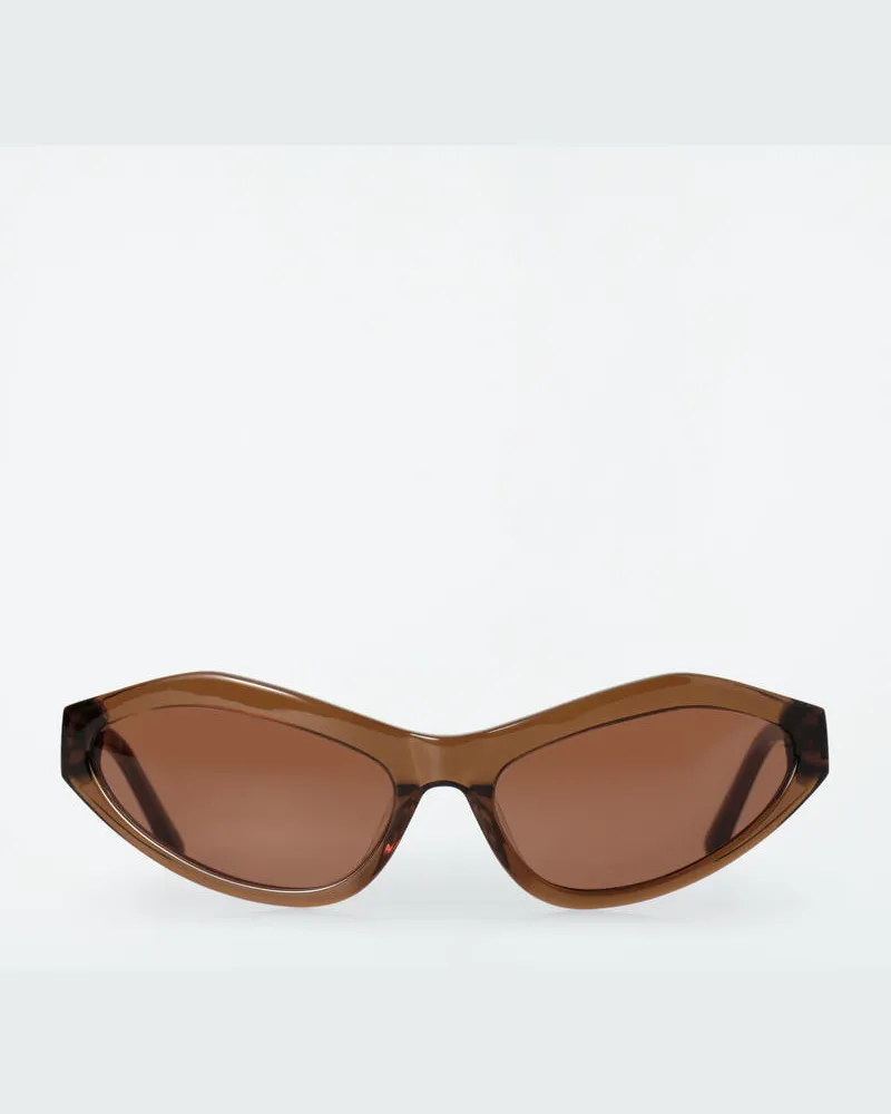 COS Eckige Cat-Eye-Sonnenbrille Braun