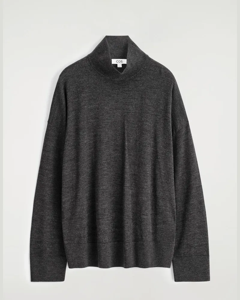 COS Rollkragenpullover Aus Merinowolle Grau