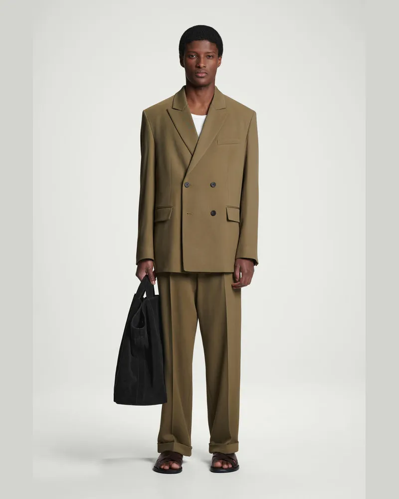 COS Gewebte Ledersandalen Braun