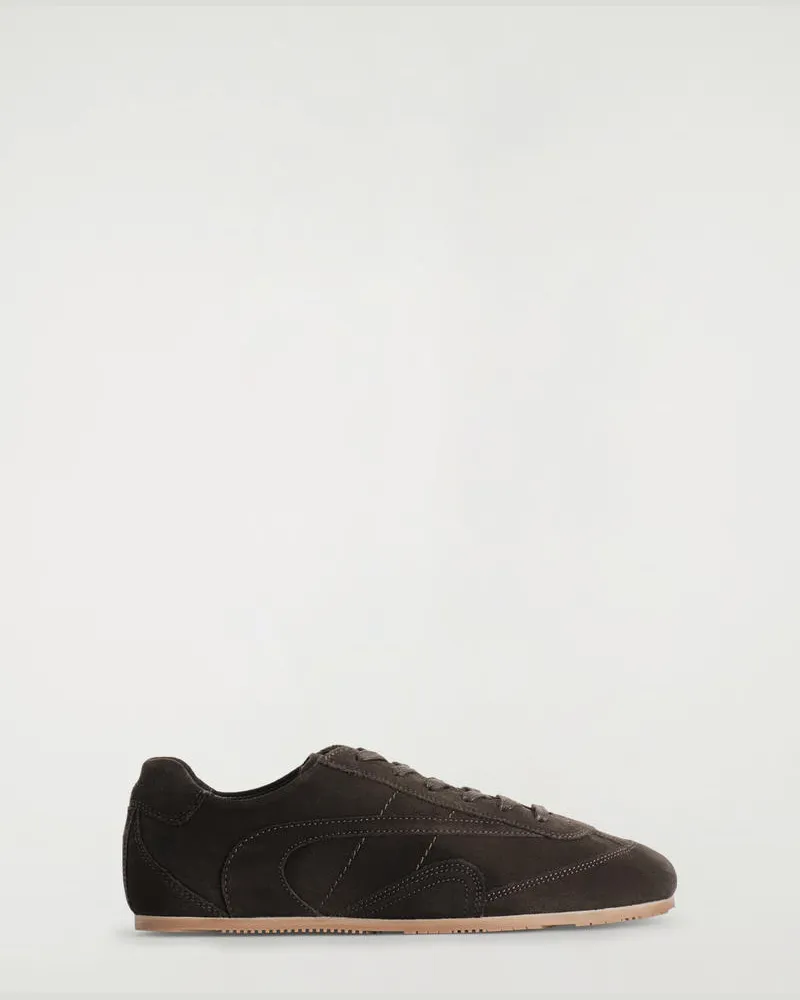COS Schlichte Sneakers Aus Ponyhaarleder Braun