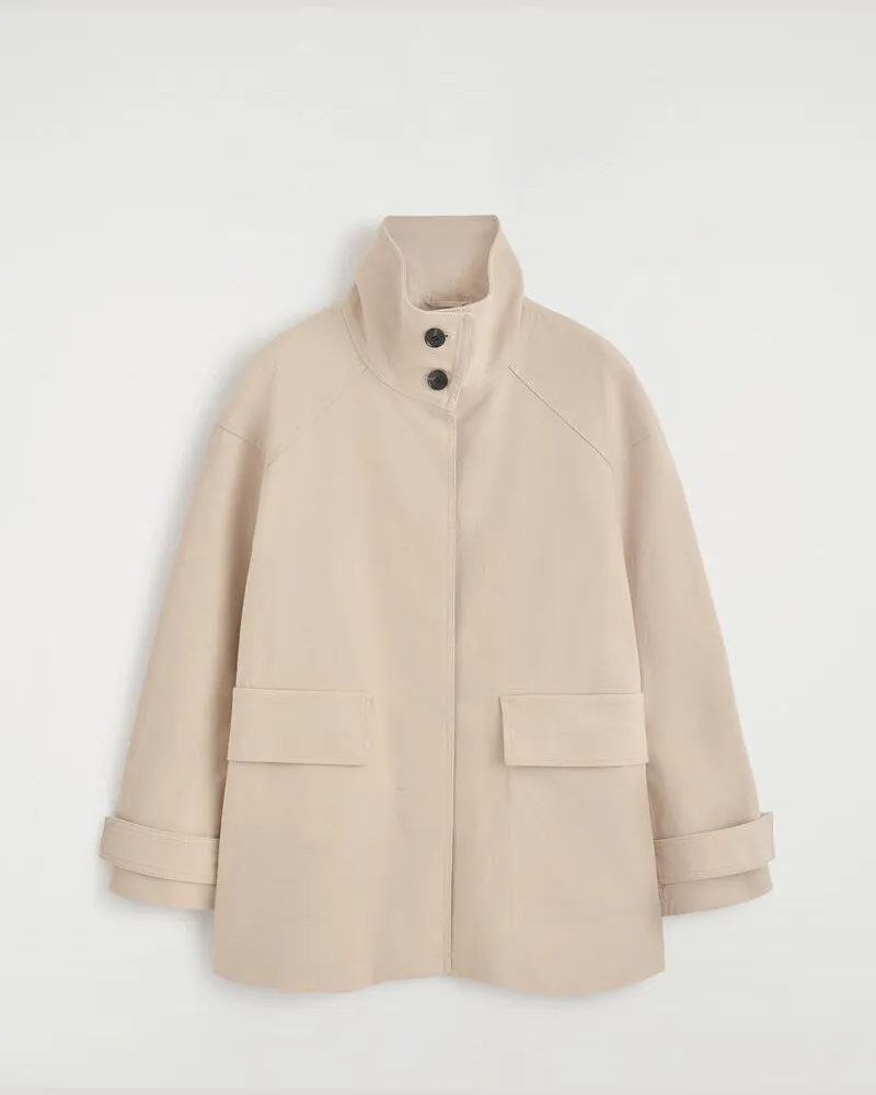 COS Jacke Aus Baumwoll-Twill Mit Kragen Beige