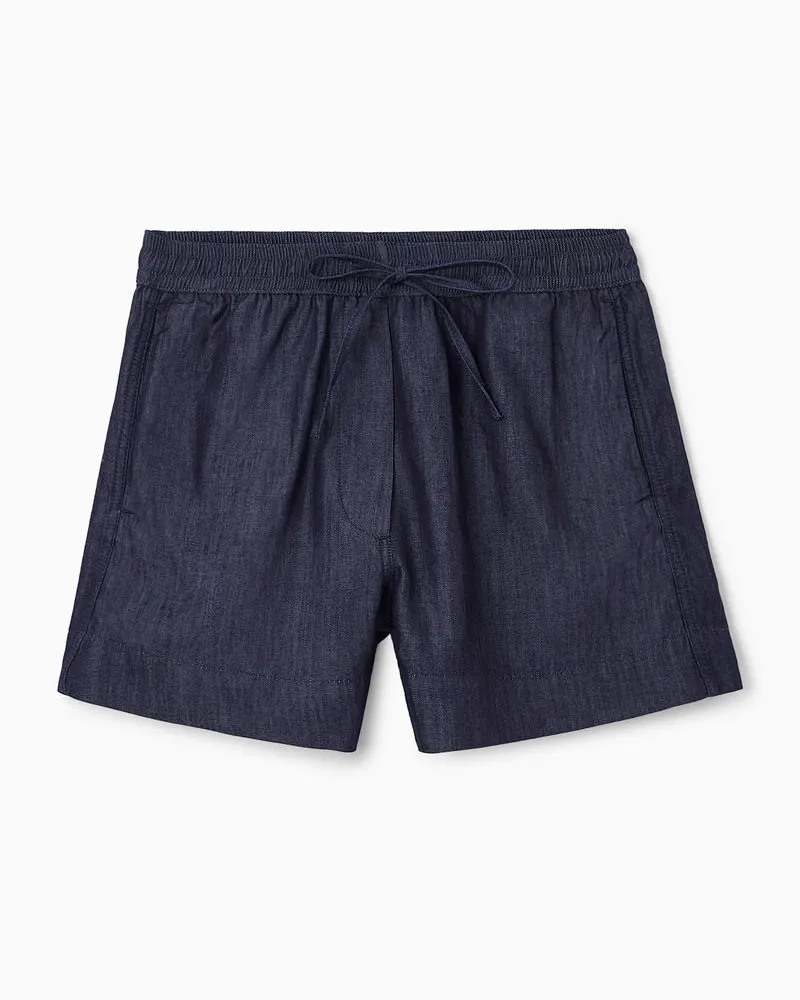 COS Jeansshorts Mit Kordelzugbund Blau