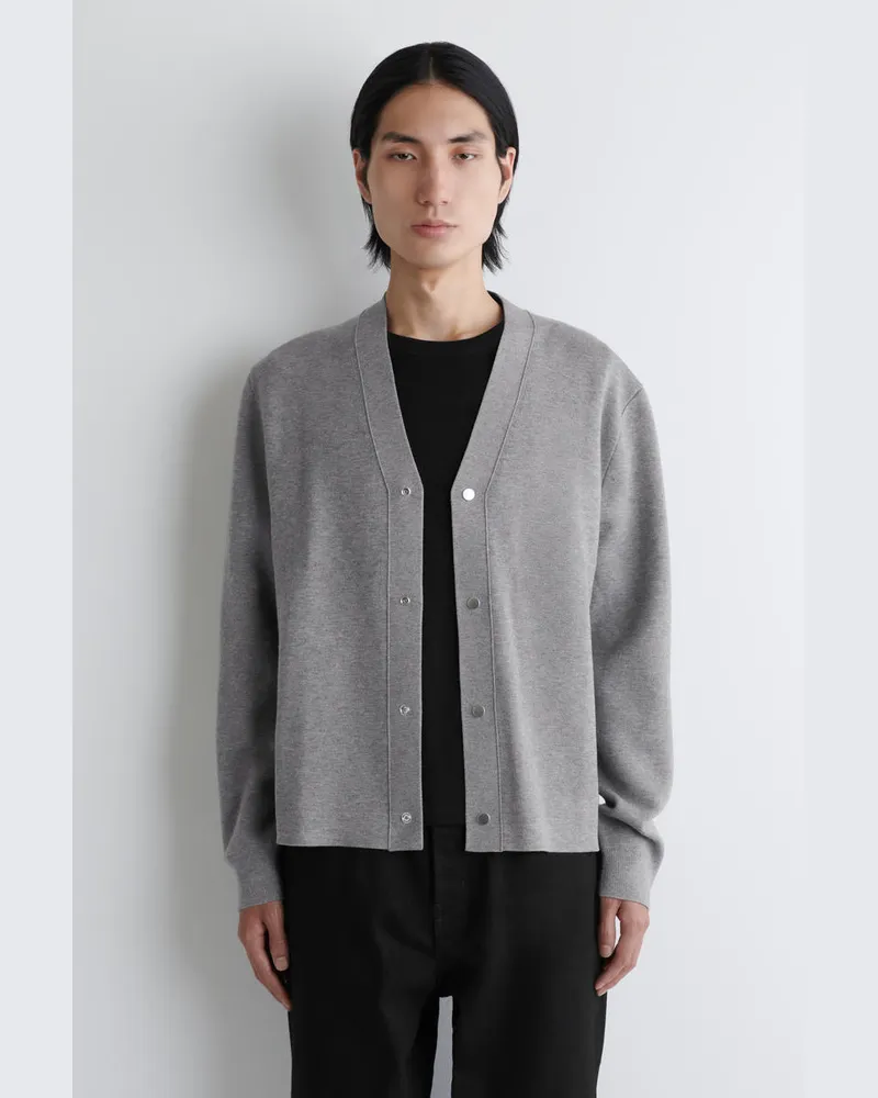 COS Strickjacke Aus Doubleface-Material Grau