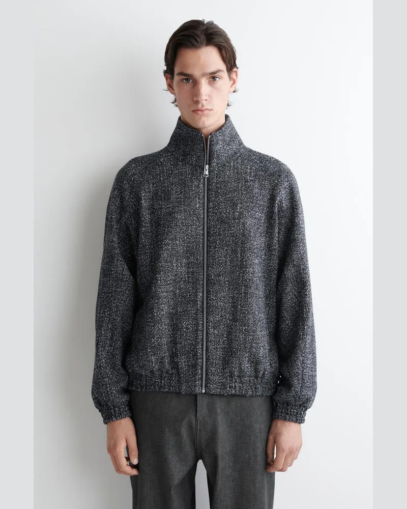COS Trainingsjacke Aus Tweed Schwarz
