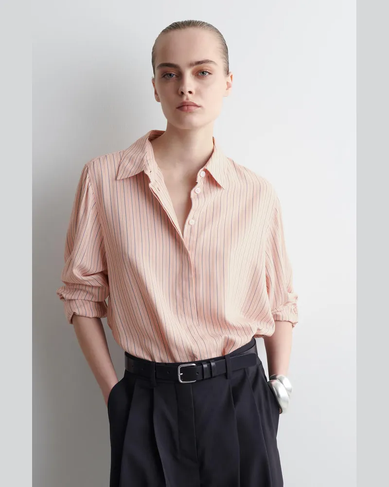 COS Lockeres Hemd Mit Streifen Rosa