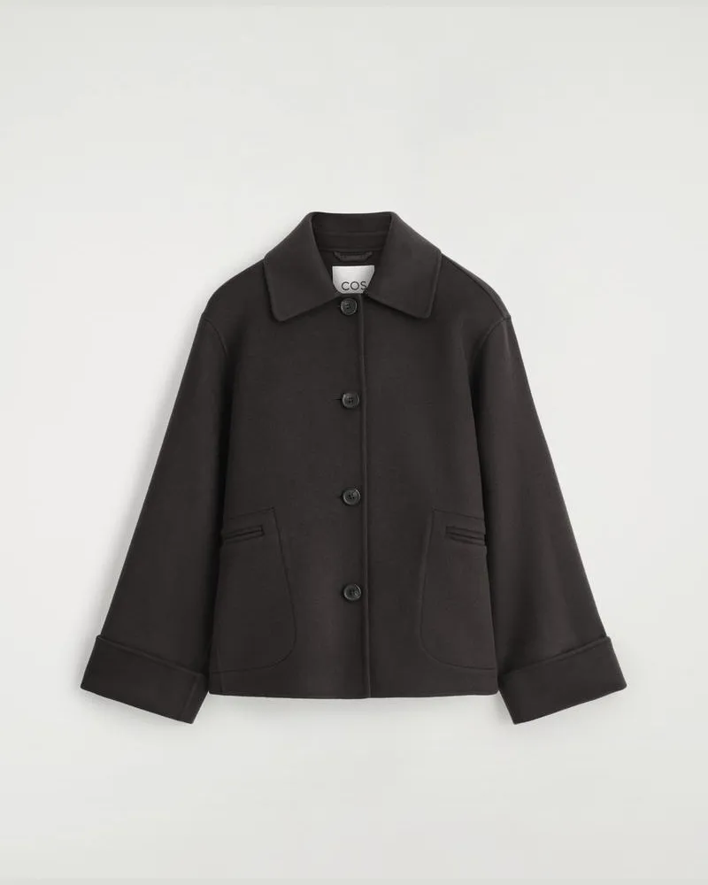 COS Wolljacke Aus Doubleface-Material Braun