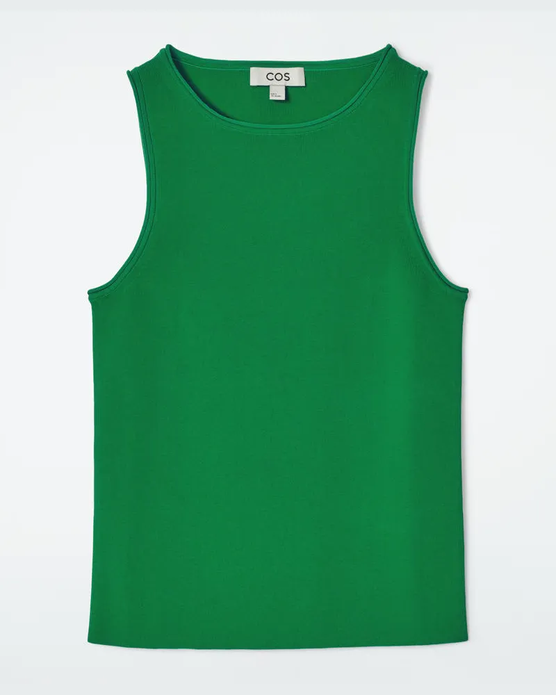 COS Strick-Tanktop Mit Röhrenförmigen Besätzen Grün