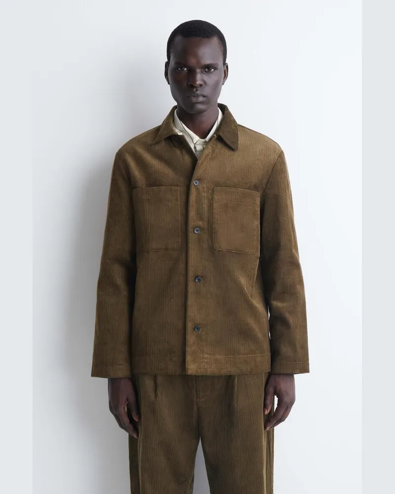 COS Hemdjacke Aus Baumwollcord Braun