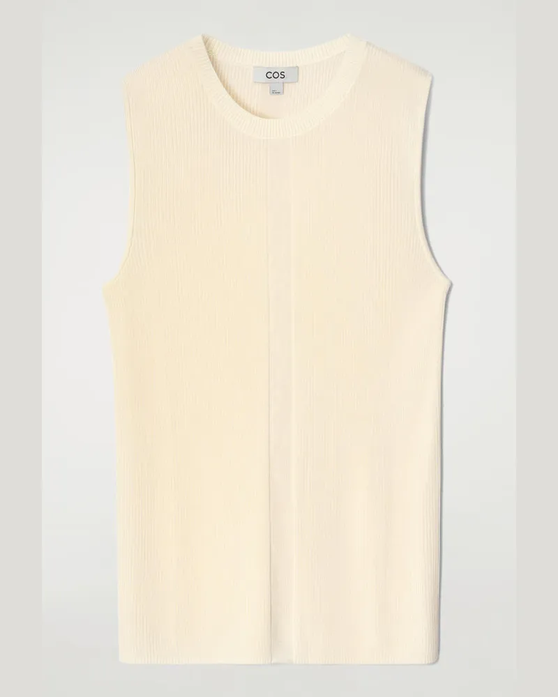COS Tanktop Aus Rippstrick Weiß