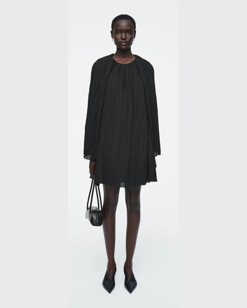 COS Minikleid Mit Plisseefalten Schwarz