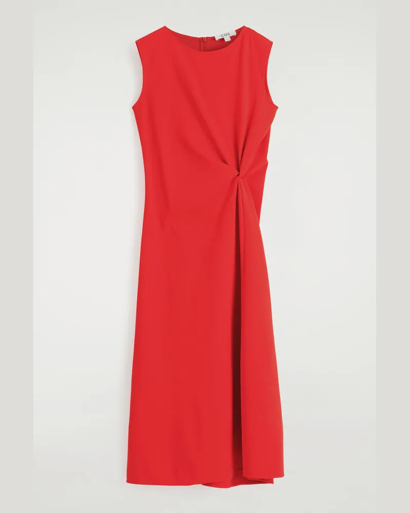 COS Midikleid Mit Twist-Detail Rot