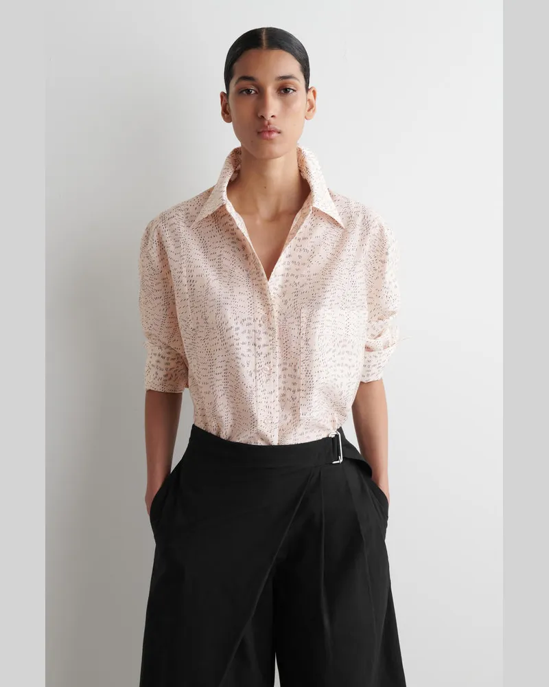 COS Fliessendes Hemd Mit Print Rosa