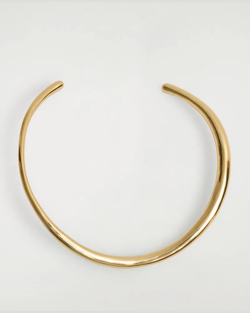 COS Abgerundeter Halsreif Bronze