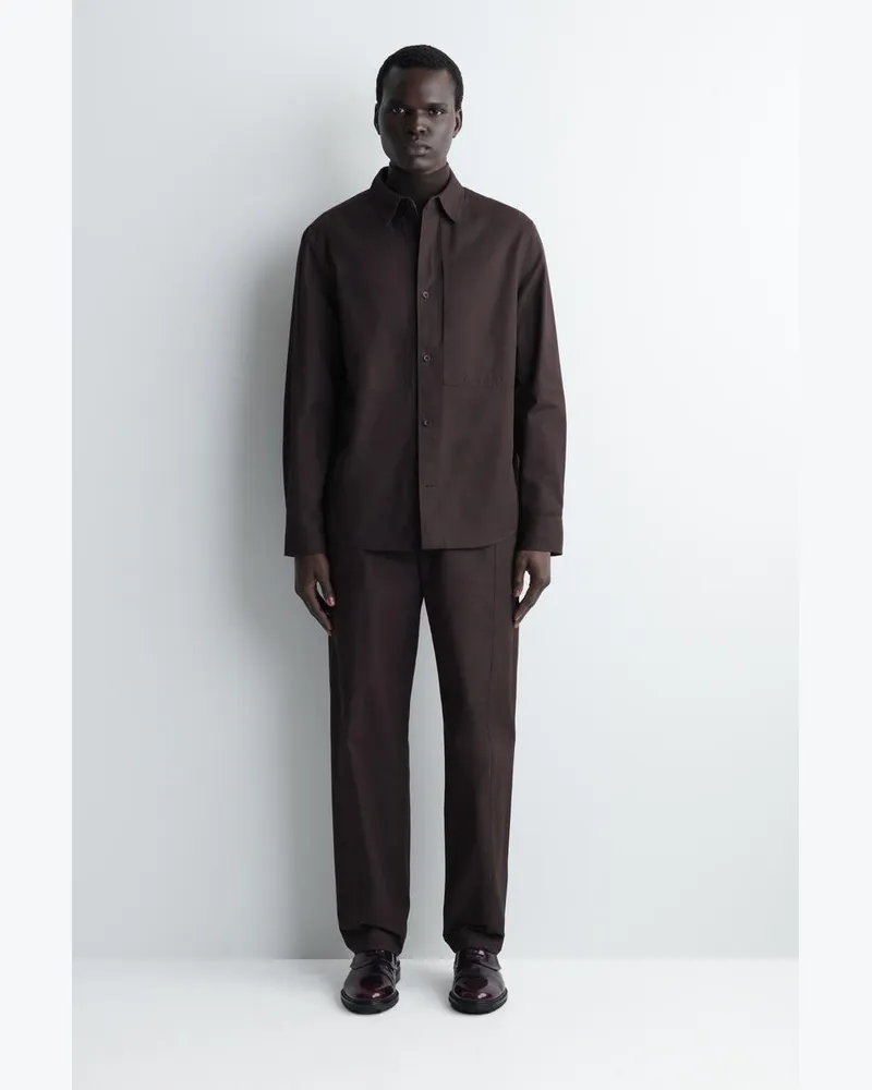 COS Hose Aus Baumwolle Mit Geradem Bein Braun