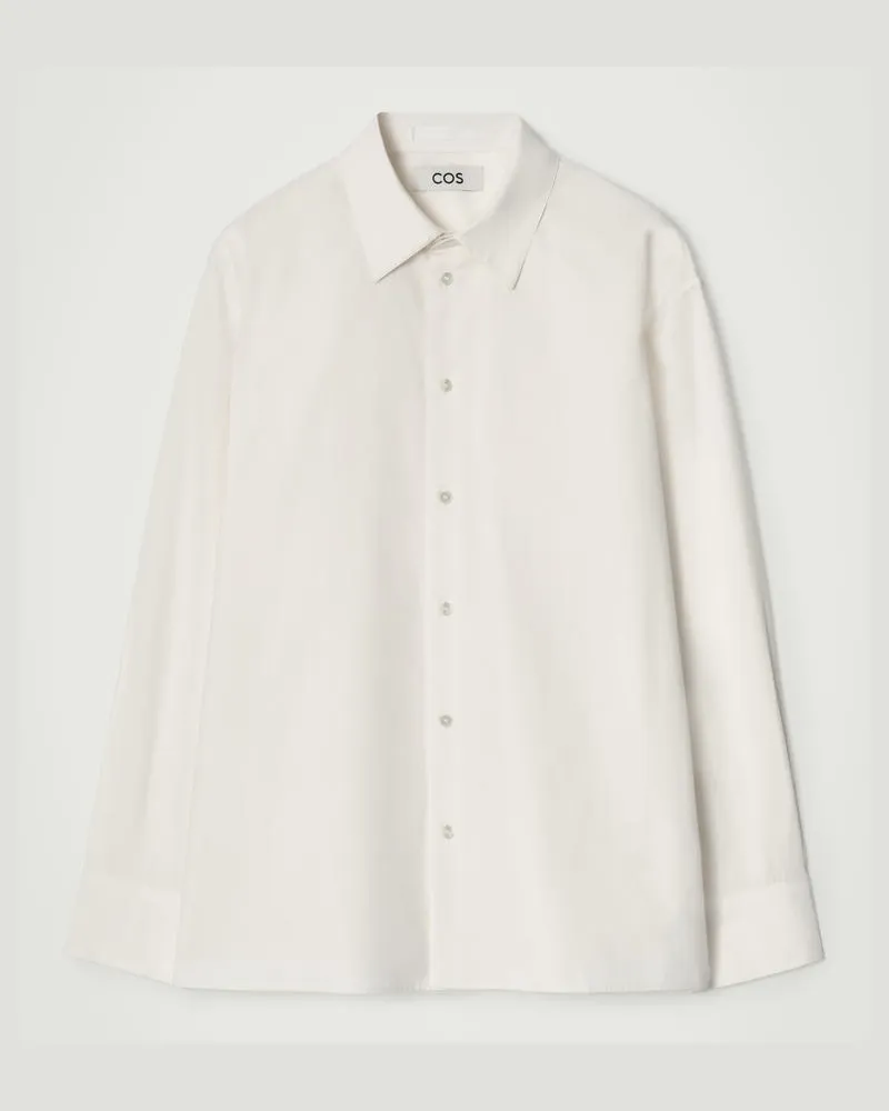COS Charakteristisches Hemd Aus Baumwolle Weiß