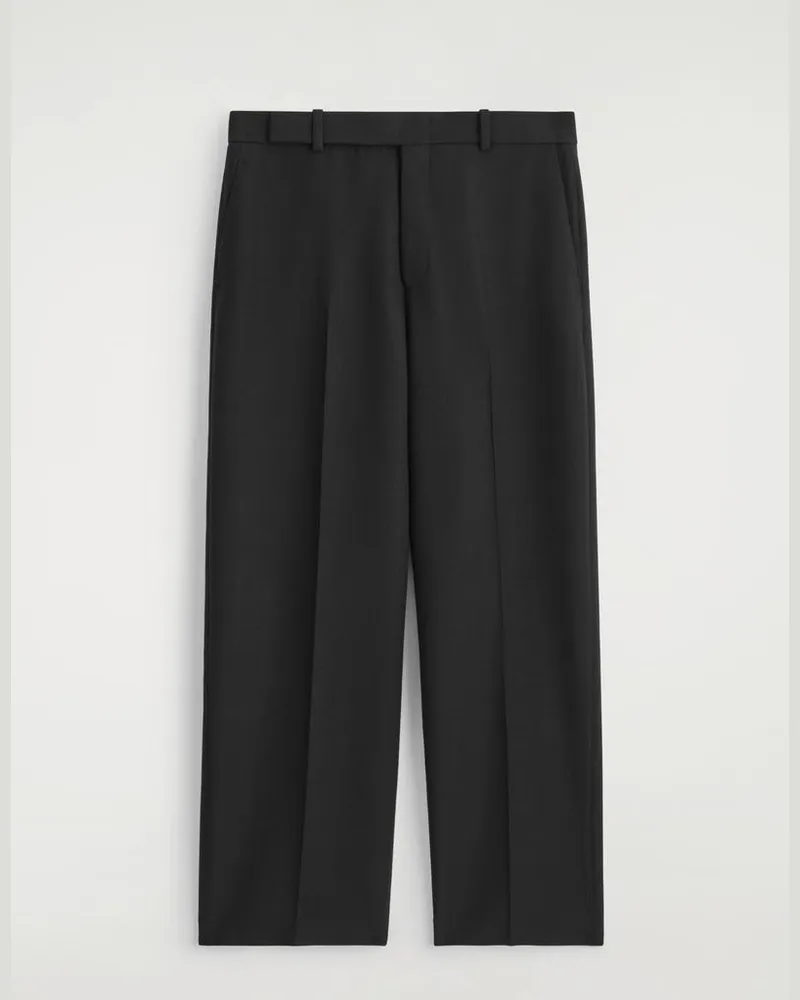COS Hose Aus Woll-Mix Mit Geradem Bein Schwarz