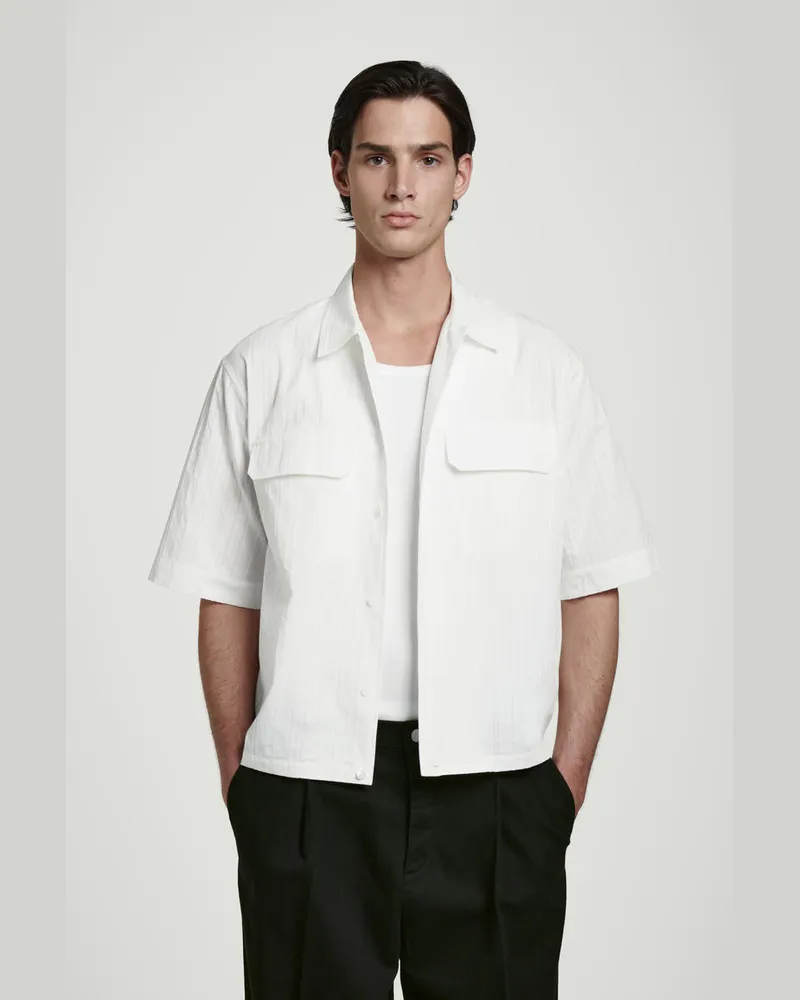COS Lockeres Utility-Hemd Mit Pattentaschen Weiß