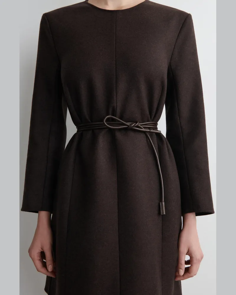 COS Ledergürtel In Kordeloptik Braun