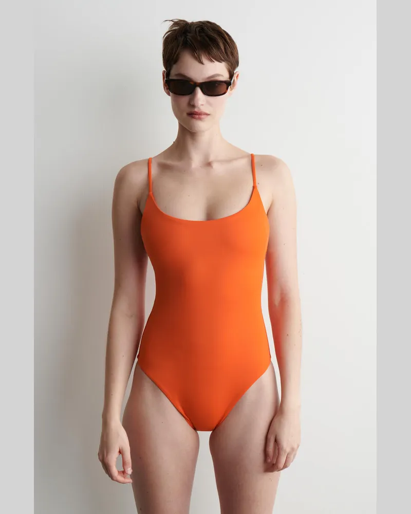 COS Badeanzug Mit Tiefem Ausschnitt Orange