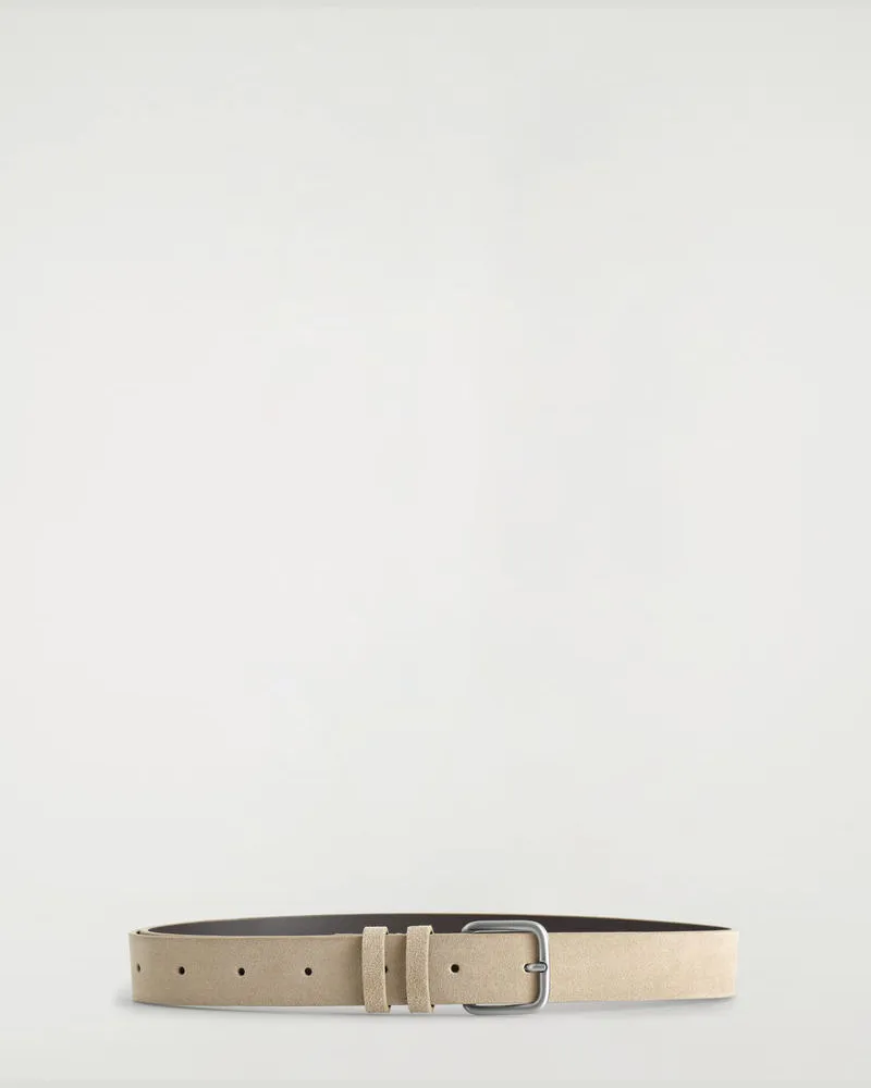 COS Klassischer Gürtel Aus Veloursleder Beige