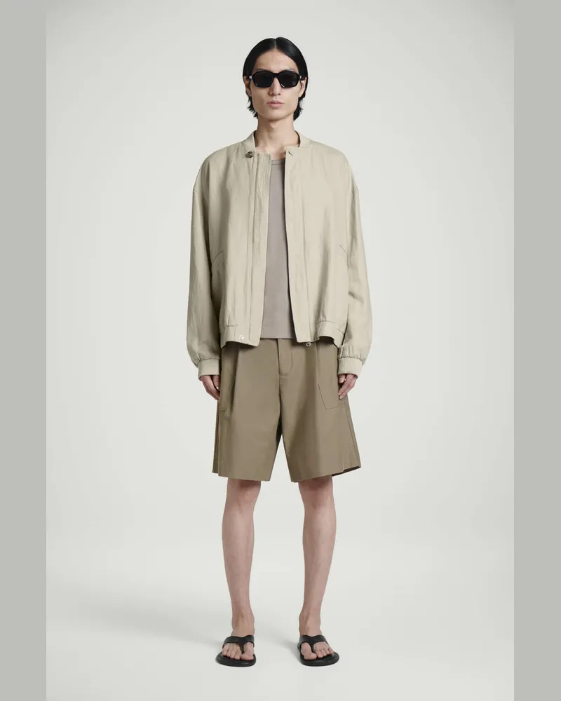 COS Bomberjacke Aus Leinen Beige