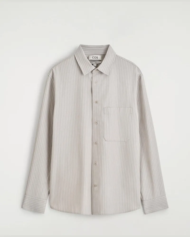 COS Lockeres Hemd Aus Twill Beige