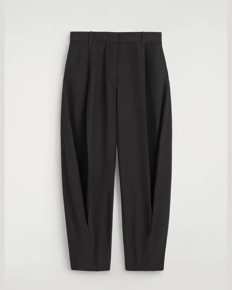 COS Hose Mit Ballonbein Und Falten Schwarz