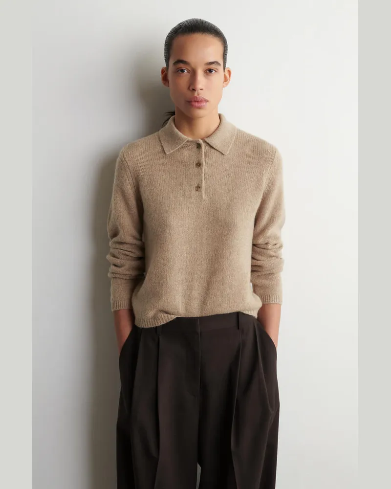 COS Polopullover Aus Kaschmir Beige