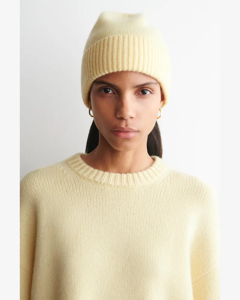 COS Beanie Aus Kaschmir Gelb