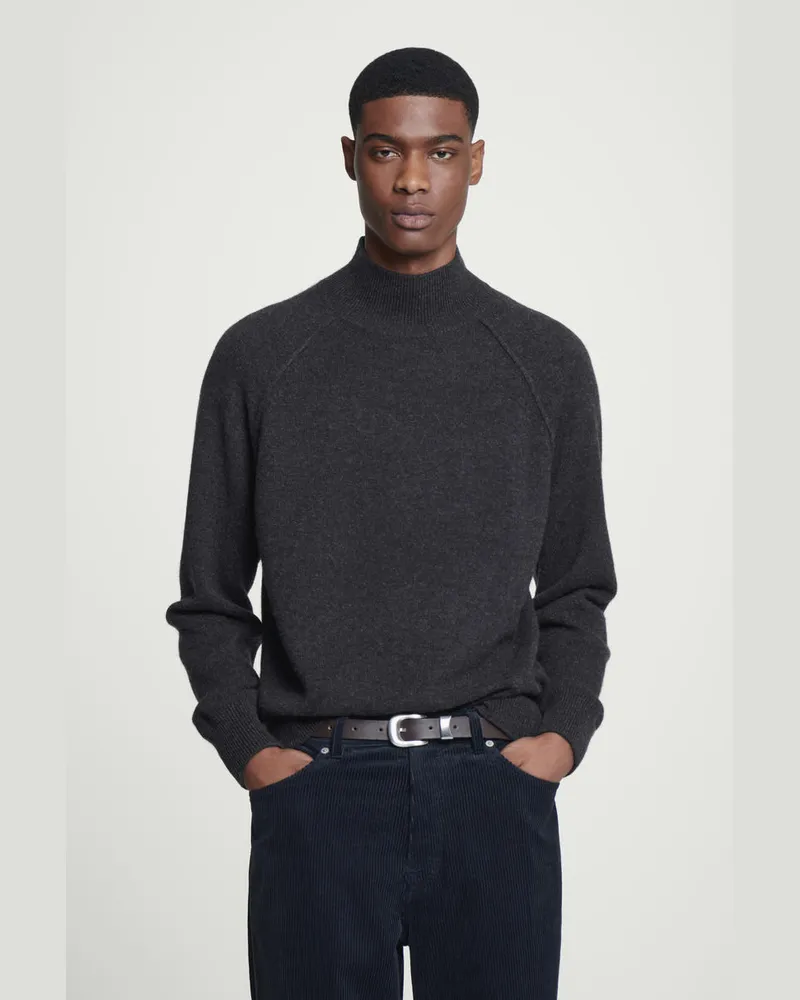 COS Kaschmirpullover Mit Stehkragen Grau