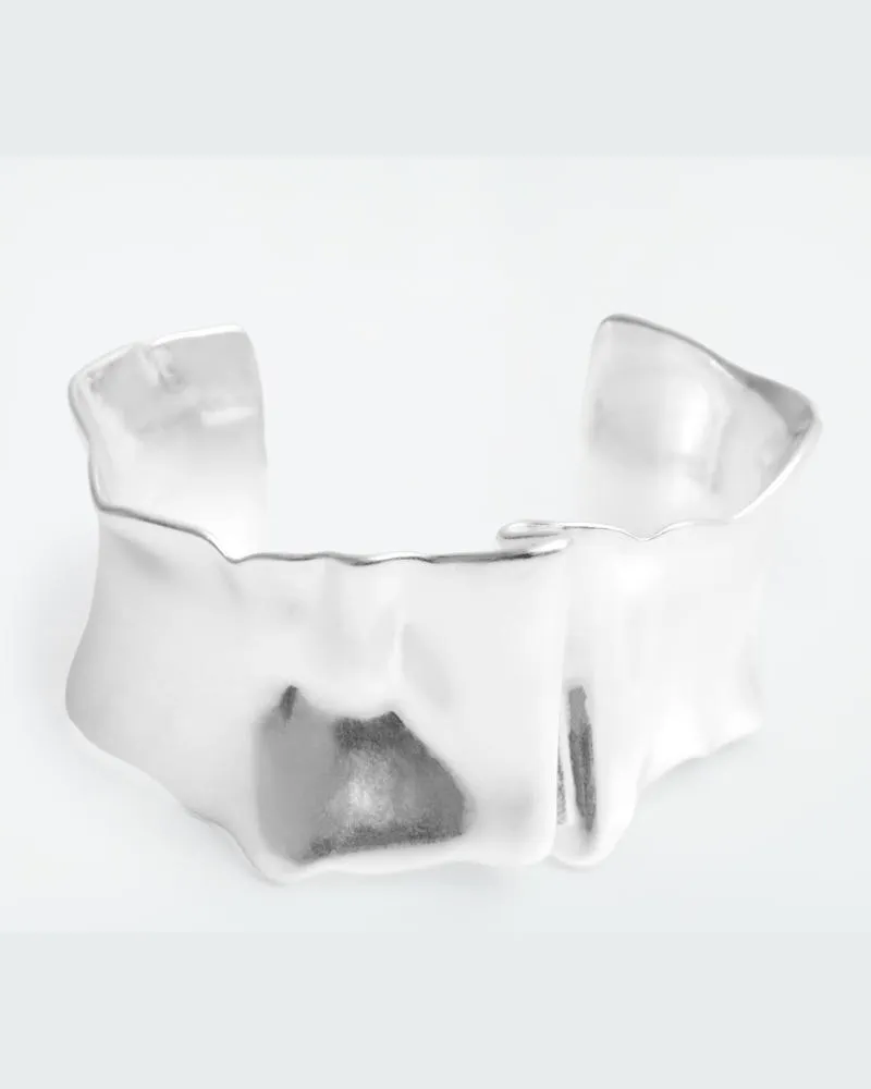 COS Strukturierte Armspange Silberfarben