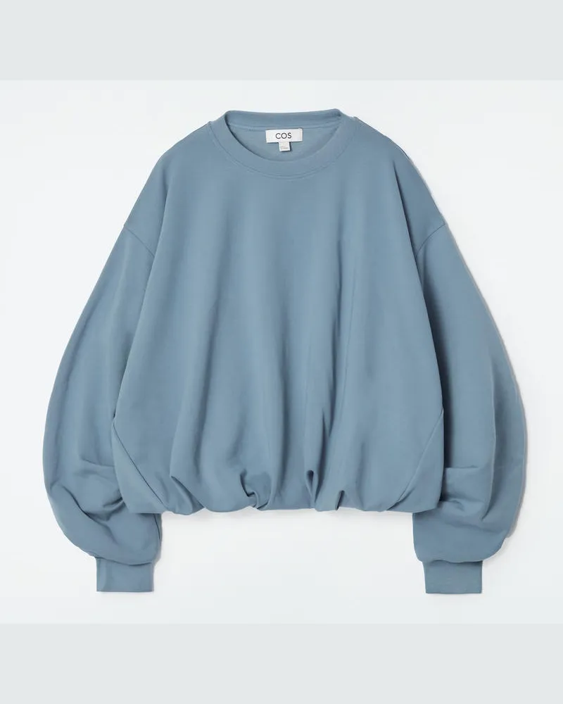 COS Sweatshirt Mit Ballonsaum Blau