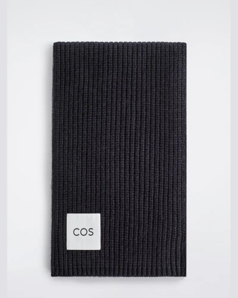 COS Gerippter Wollschal Blau