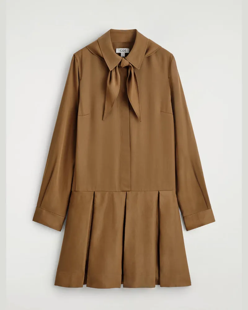 COS Minikleid Mit Schaldetail Und Niedriger Taille Braun