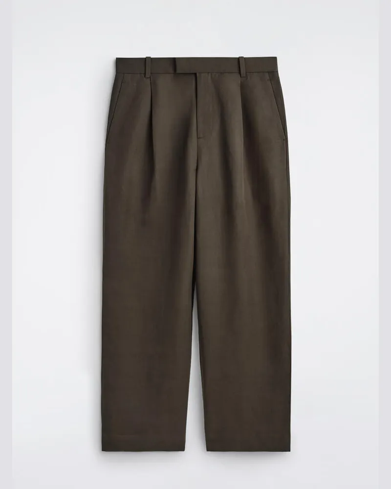 COS Lockere Hose Aus Leinen-Mix Mit Weitem Bein Braun