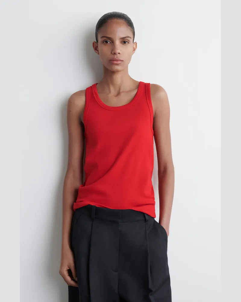 COS Geripptes Tanktop Rot