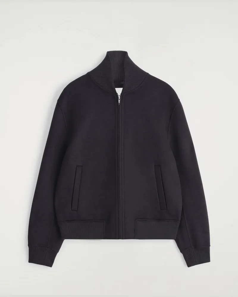 COS Bomberjacke Aus Wolle Blau
