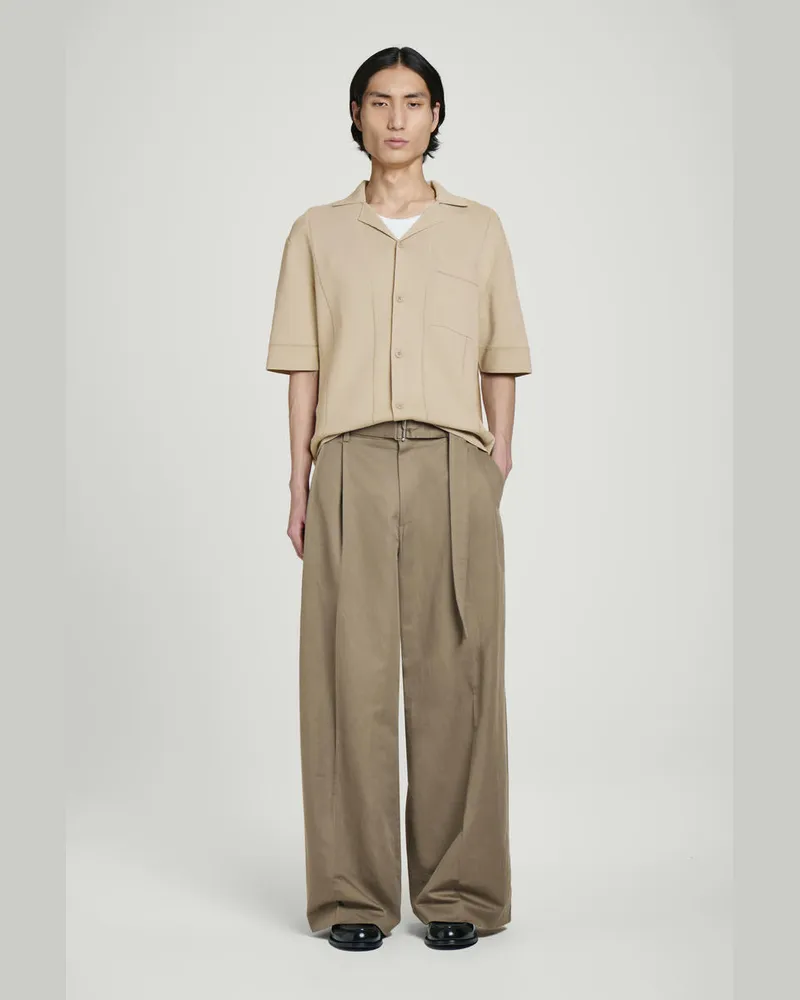COS Hose Mit Extraweitem Bein Und Gürtel Beige